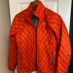 North face orange puffer coat